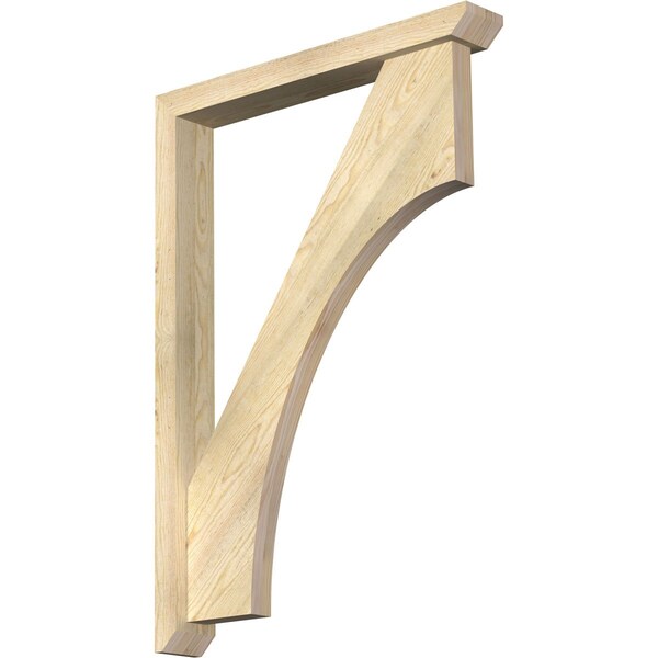 Ekena Millwork Westlake Slat Rough Sawn Bracket w/ Offset Brace, Douglas Fir, 4"W x 28"D x 40"H BKT0402X28X40WTL06RDF - main
